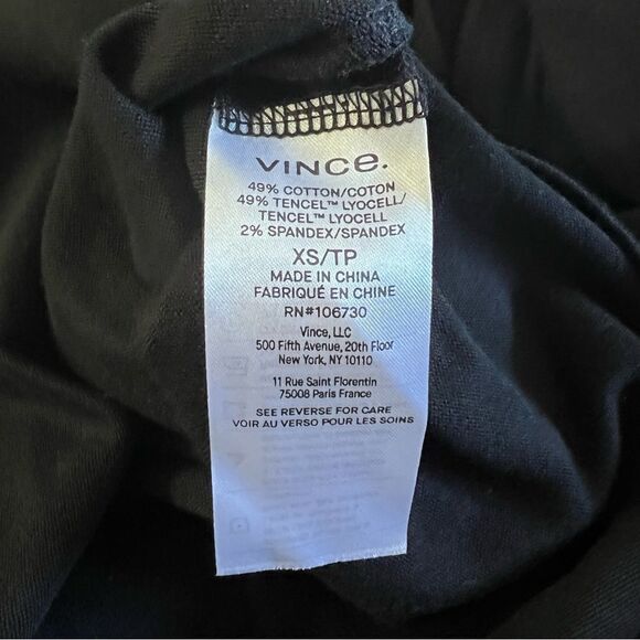 VINCE Black Wrap Cotton Blend Midi Skirt Black XS MSRP $195 NWT - Picture 8 of 8